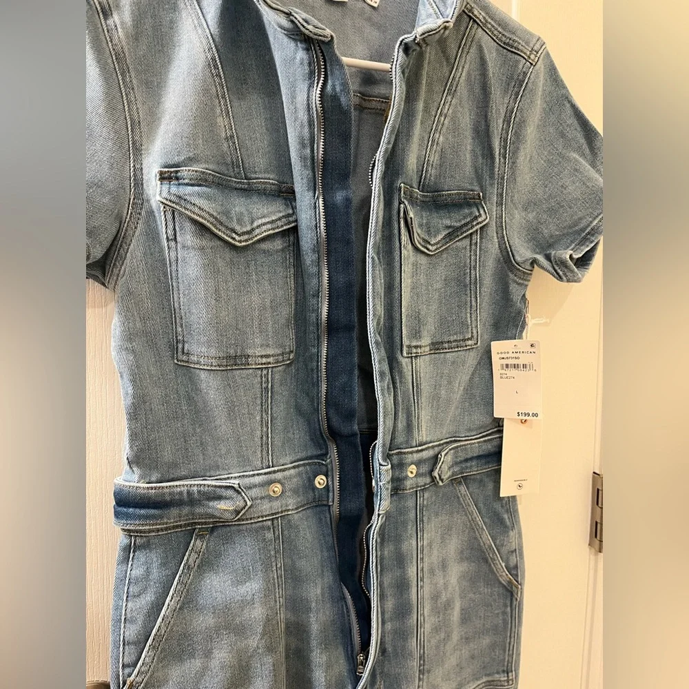 🆕 Good American Jumpsuit Denim Fit For Success Size Large - Picture 5 of 16